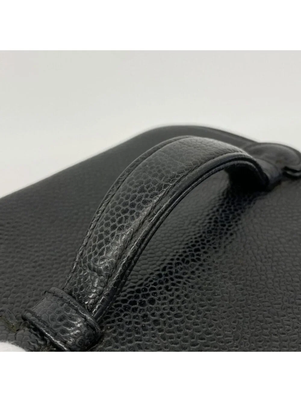 Chanel Vanity Bag Caviar Leather Black Gold